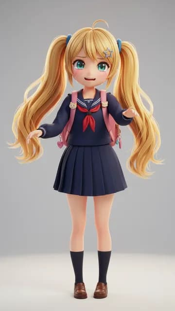 Yui, lycéenne — fiche de personnage de l’univers Anime