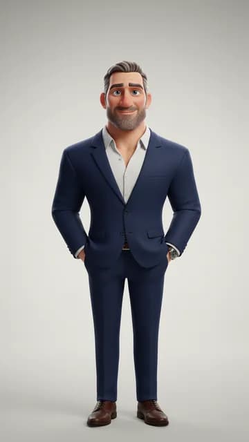 Marc, homme, 45 ans — fiche de personnage de l’univers Humains cartoon
