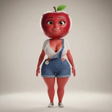 Pommita, portrait de face : la vue qui sert de référence à chaque scène